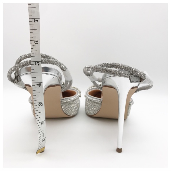 Steve Madden Silver Rhinestone Heels - Picture 8 of 16